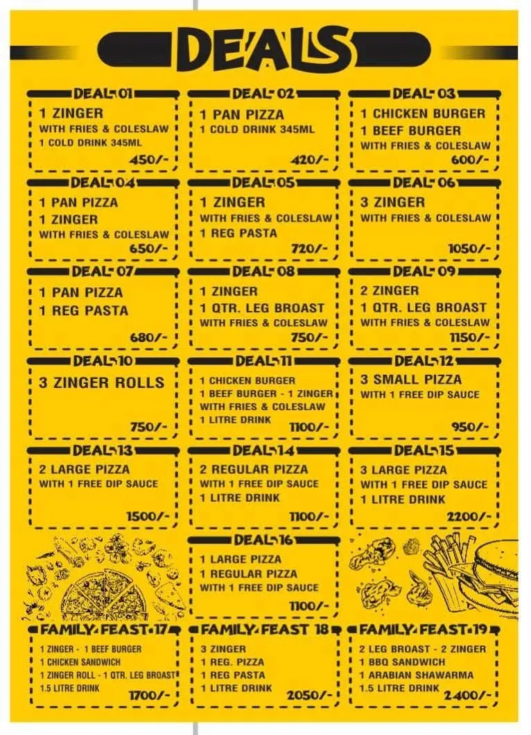 Cheesy Feast Special Deals - 2-in-1 Pizza, Large Pizza, Family Deals